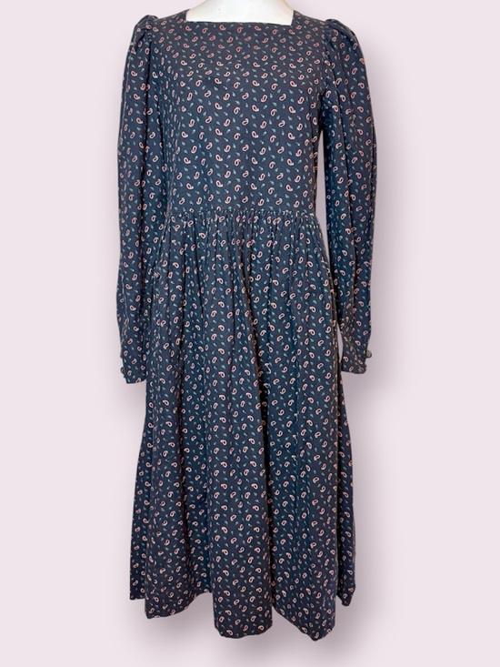 Laura Ashley Dresses & Skirts - Vintage 1980’s Laura Ashley Paisley Print Prairie Dress Blue Size 12